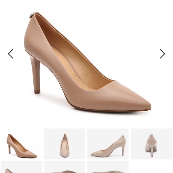 Michael Kors ‘Dorothy’ Nude Pumps 8.5 gold accent - Picture 8 of 8